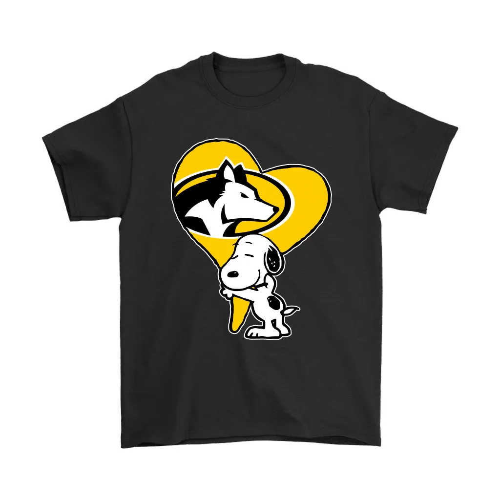 Snoopy Hugs The Michigan Tech Huskies Heart Ncaa Unisex T-Shirt, Hoodie, Sweatshirt