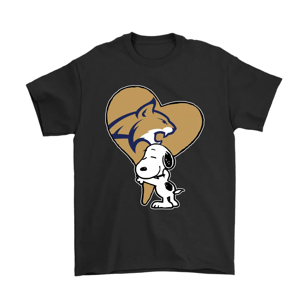 Snoopy Hugs The Montana State Bobcats Heart Ncaa Unisex T-Shirt, Hoodie, Sweatshirt