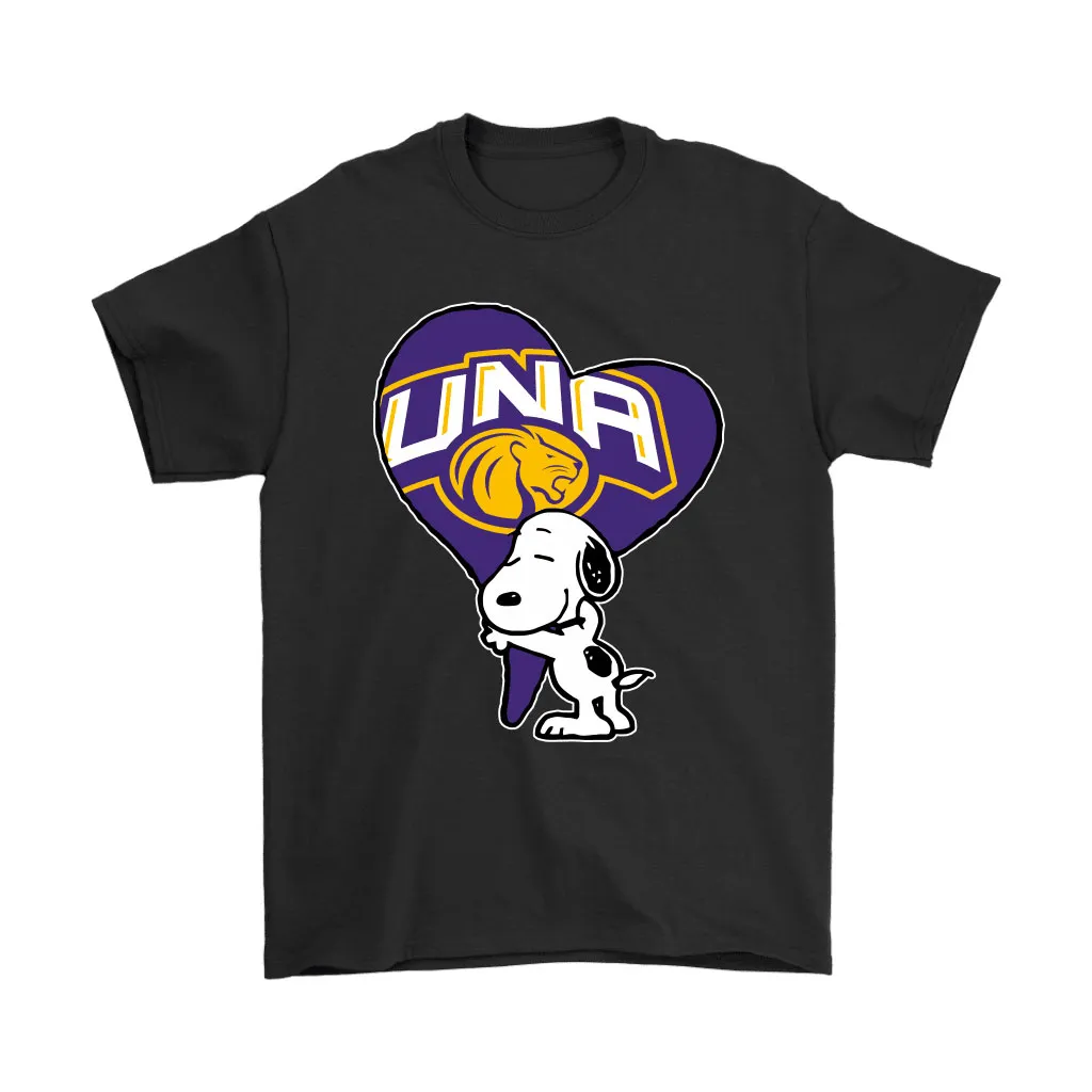 Snoopy Hugs The North Alabama Lions Heart Ncaa Unisex T-Shirt, Hoodie, Sweatshirt