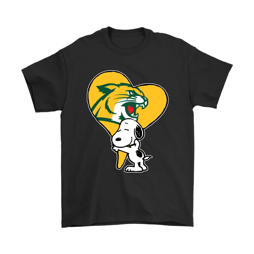 Snoopy Hugs The Northern Michigan Wildcats Heart Ncaa Unisex T-Shirt, Hoodie, Sweatshirt