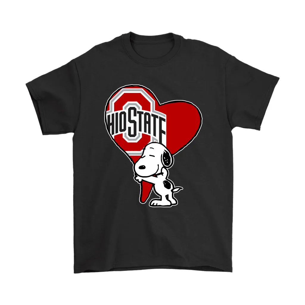 Snoopy Hugs The Ohio State Buckeyes Heart Ncaa Unisex T-Shirt, Hoodie, Sweatshirt