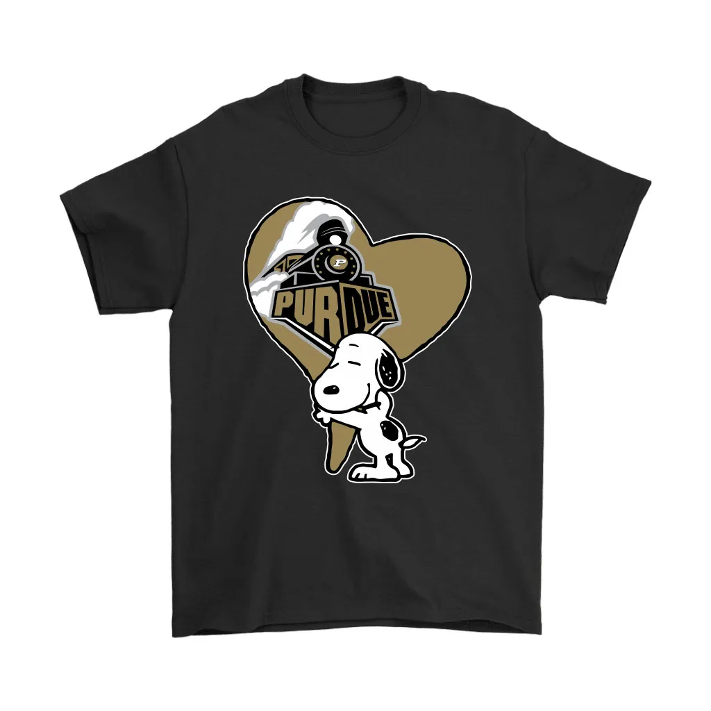 Snoopy Hugs The Purdue Boilermakers Heart Ncaa Unisex T-Shirt, Hoodie, Sweatshirt