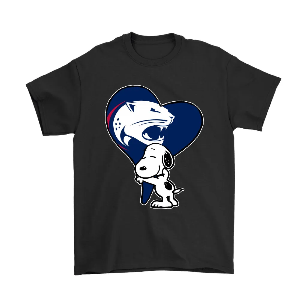 Snoopy Hugs The South Alabama Jaguars Heart Ncaa Unisex T-Shirt, Hoodie, Sweatshirt