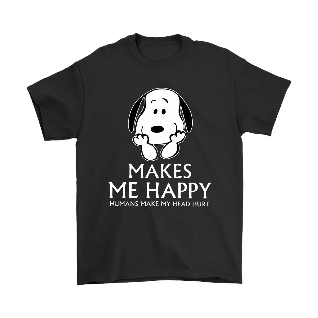 Snoopy Makes Me Happy Humans Make My Head Hurt Unisex T-Shirt, Hoodie, Sweatshirt