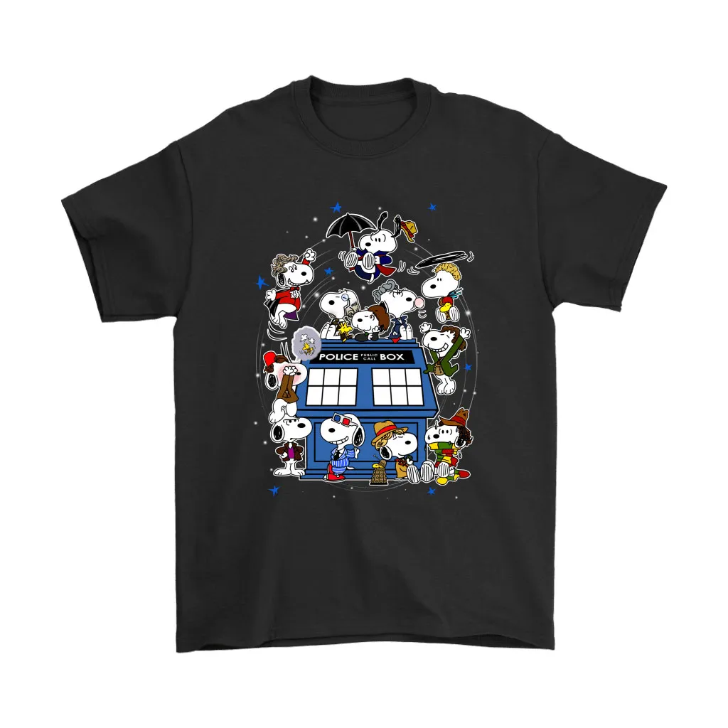 Snoopy Of Doctor Who All Doctors And The Doghouse Tardis Unisex T-Shirt, Hoodie, Sweatshirt