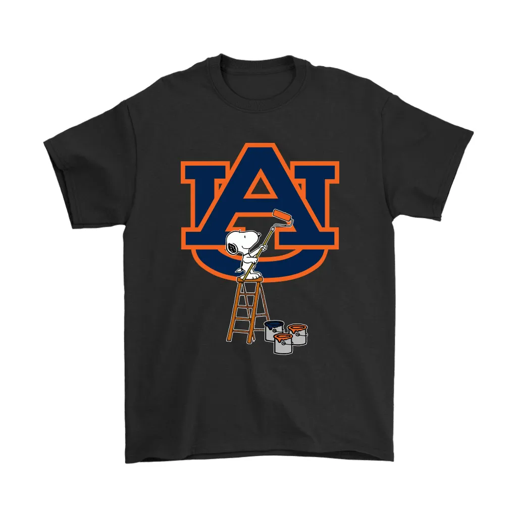 Snoopy Paints The Auburn Tigers Logo Ncaa Football Unisex T-Shirt, Hoodie, Sweatshirt