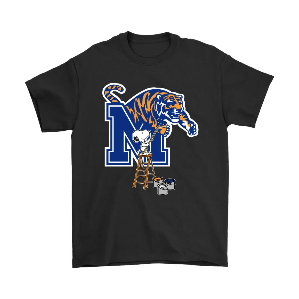 Snoopy Paints The Memphis Tigers Logo Ncaa Football Unisex T-Shirt, Hoodie, Sweatshirt