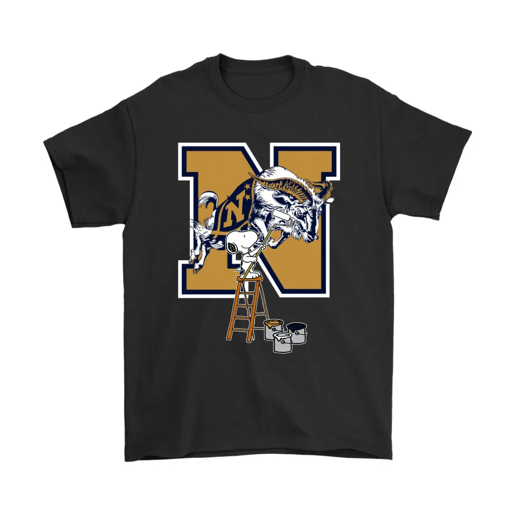 Snoopy Paints The Navy Midshipmen Logo Ncaa Football Unisex T-Shirt, Hoodie, Sweatshirt