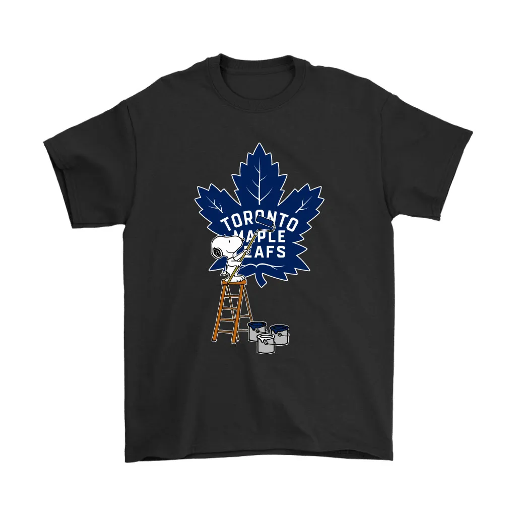 Snoopy Paints The Toronto Maple Leafs Logo Nhl Ice Hockey Unisex T-Shirt, Hoodie, Sweatshirt