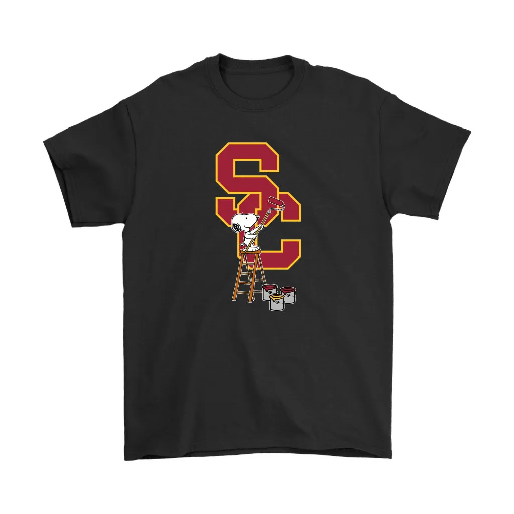 Snoopy Paints The Usc Trojans Logo Ncaa Football Unisex T-Shirt, Hoodie, Sweatshirt