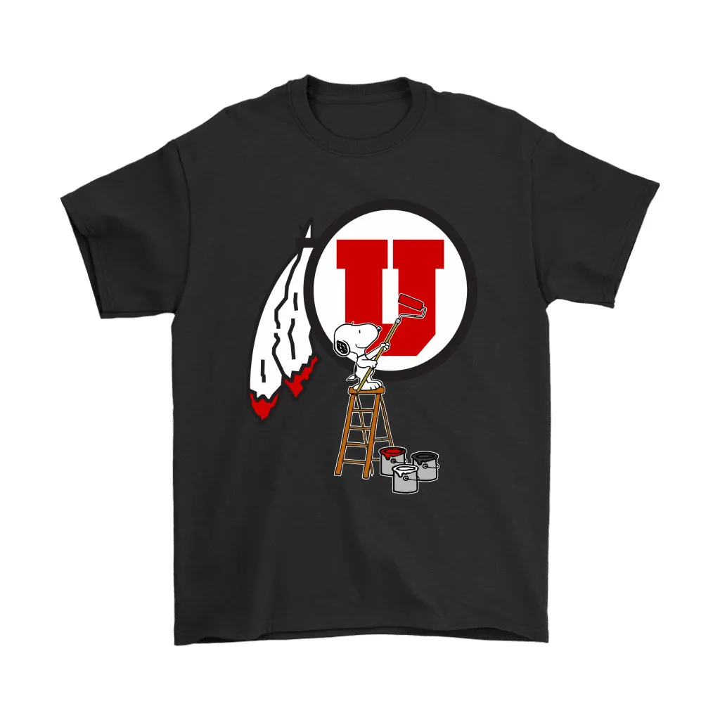 Snoopy Paints The Utah Utes Logo Ncaa Football Unisex T-Shirt, Hoodie, Sweatshirt