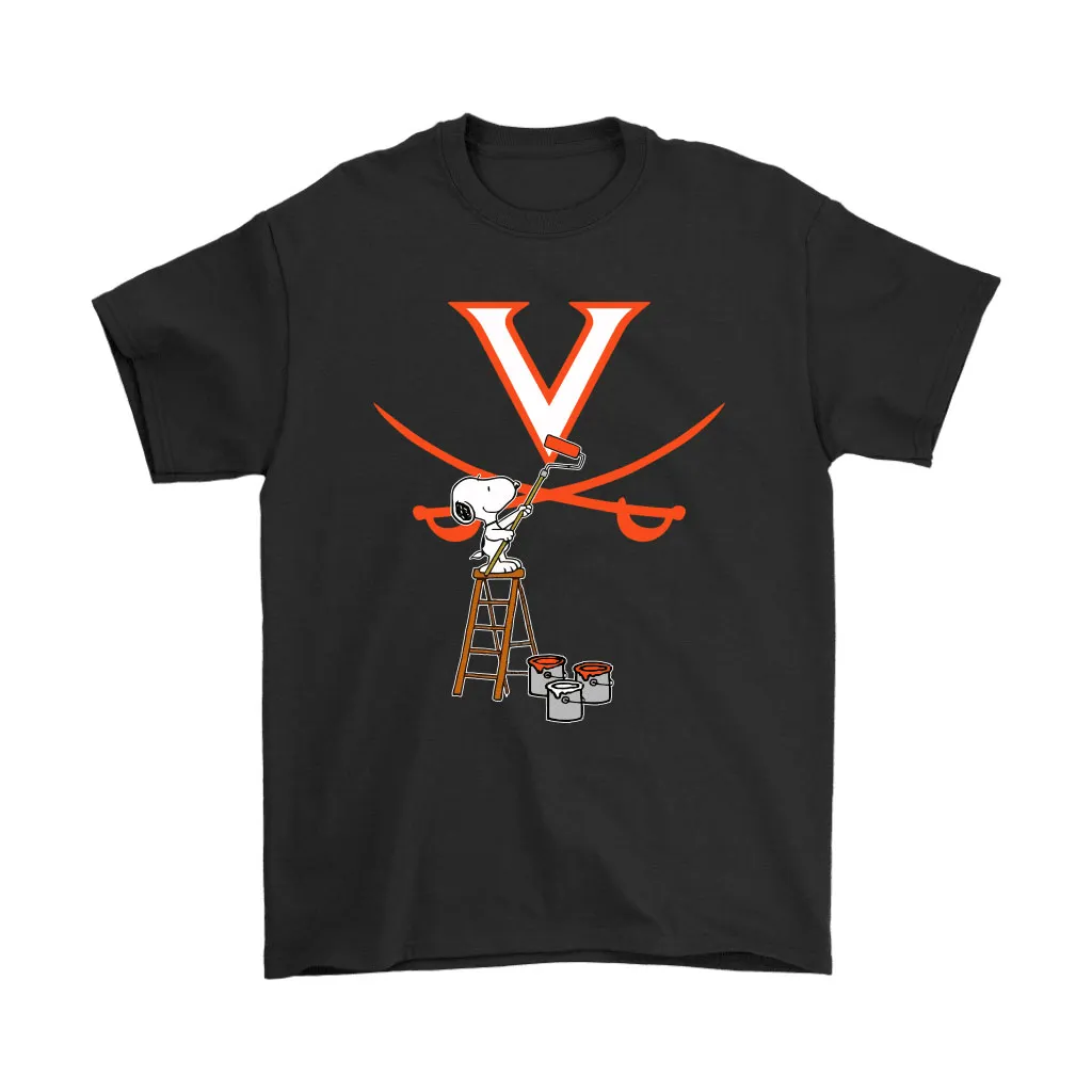 Snoopy Paints The Virginia Cavaliers Logo Ncaa Football Unisex T-Shirt, Hoodie, Sweatshirt