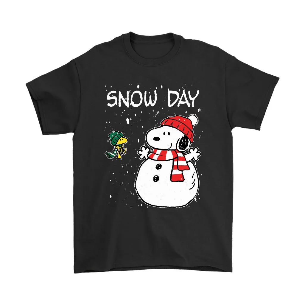 Snow Day Woodstock And Snowman Snoopy Unisex T-Shirt, Hoodie, Sweatshirt