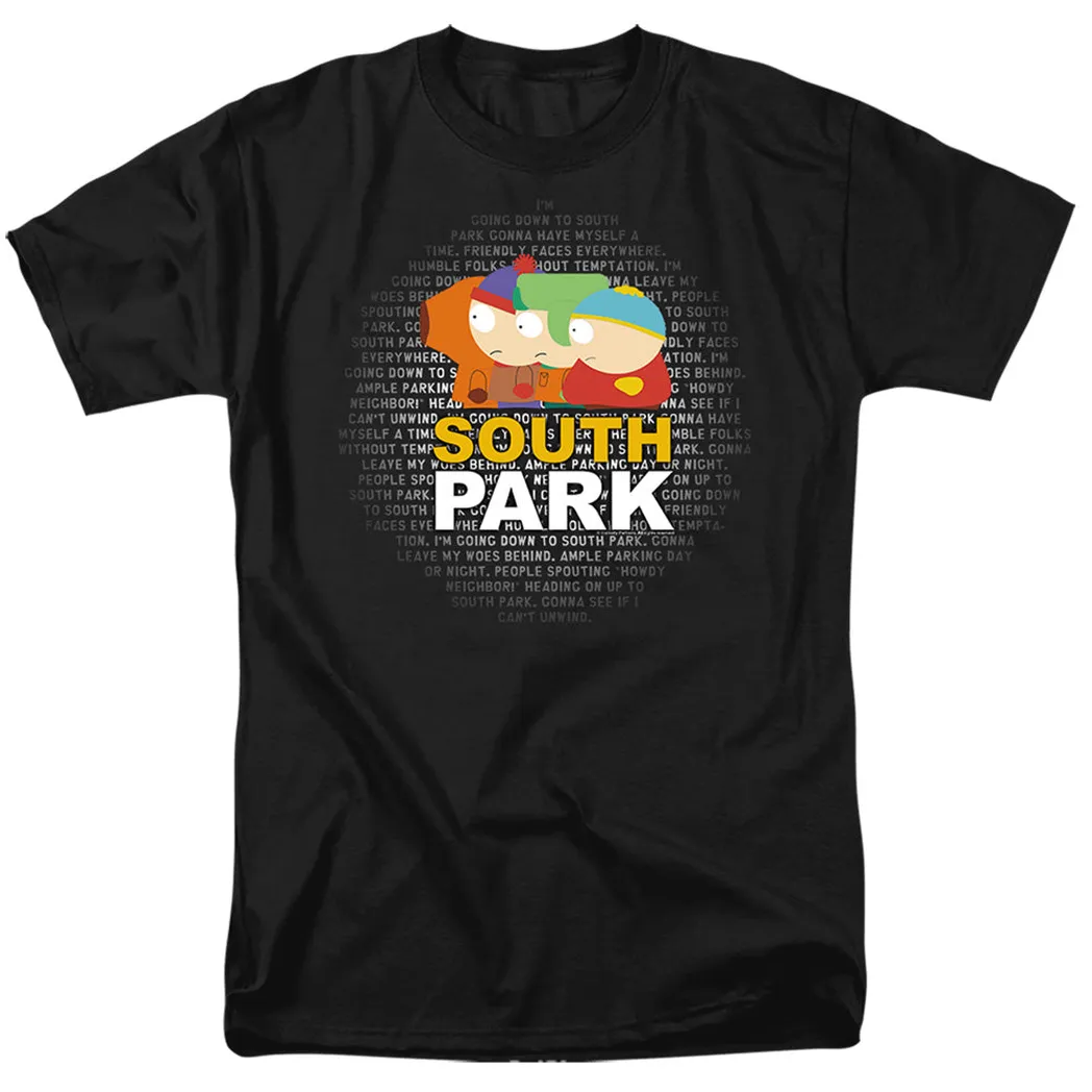 South Park Lyrics Mens T Shirt Black