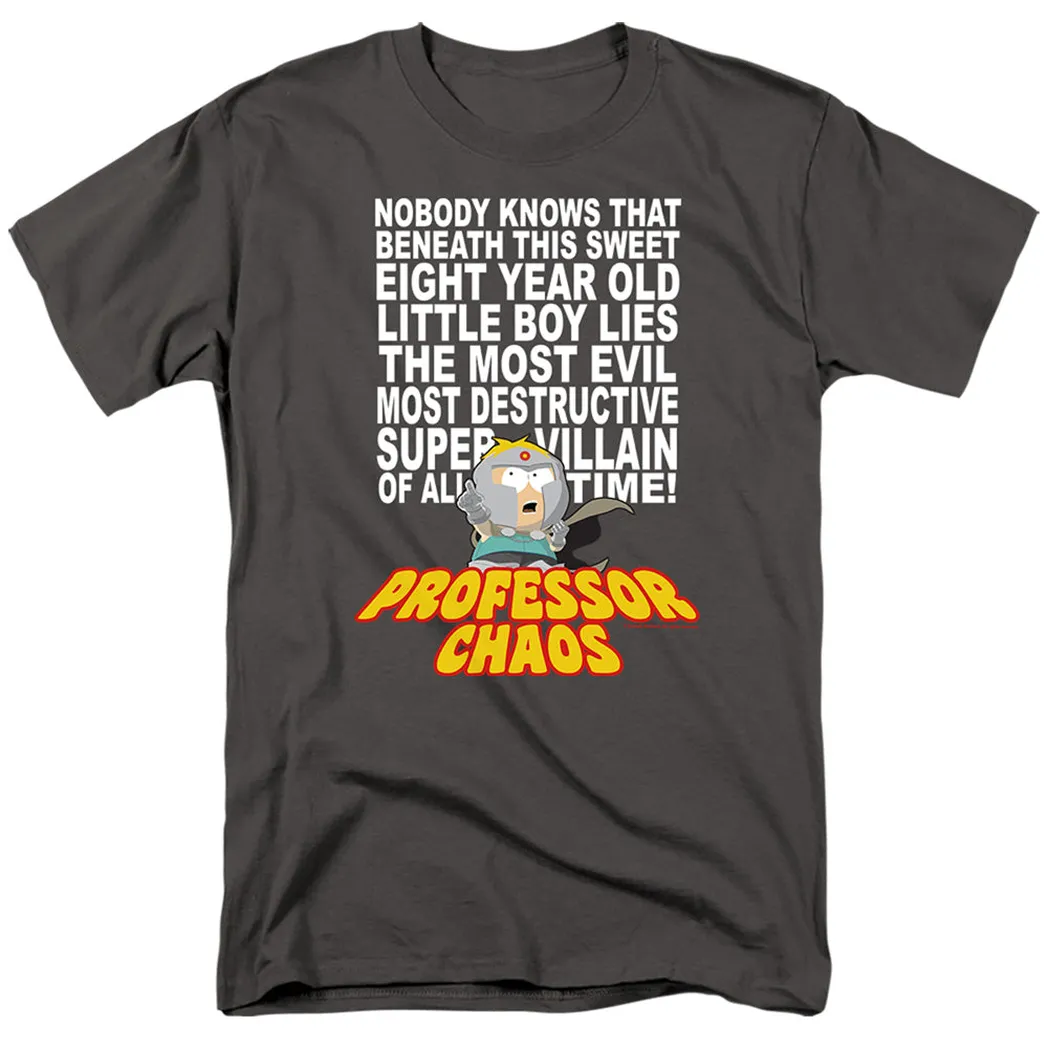 South Park Professor Chaos Mens T Shirt Charcoal