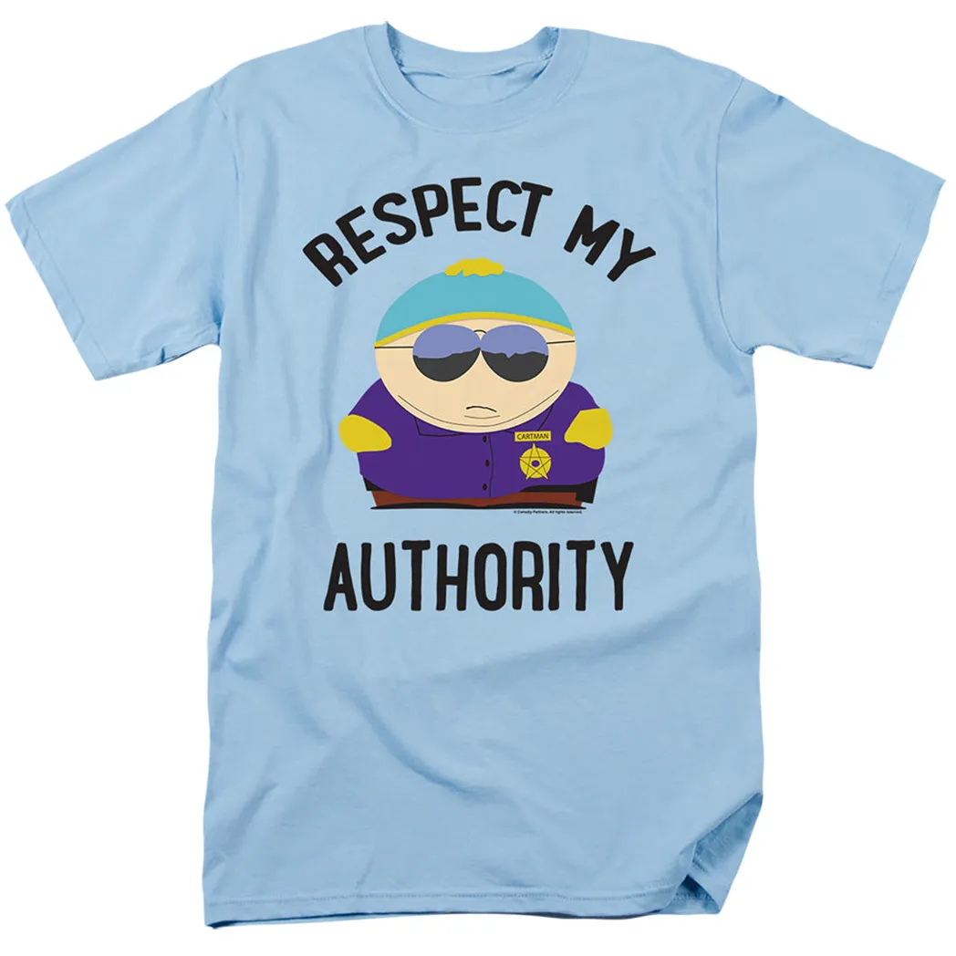 South Park Respect Mens T Shirt Light Blue