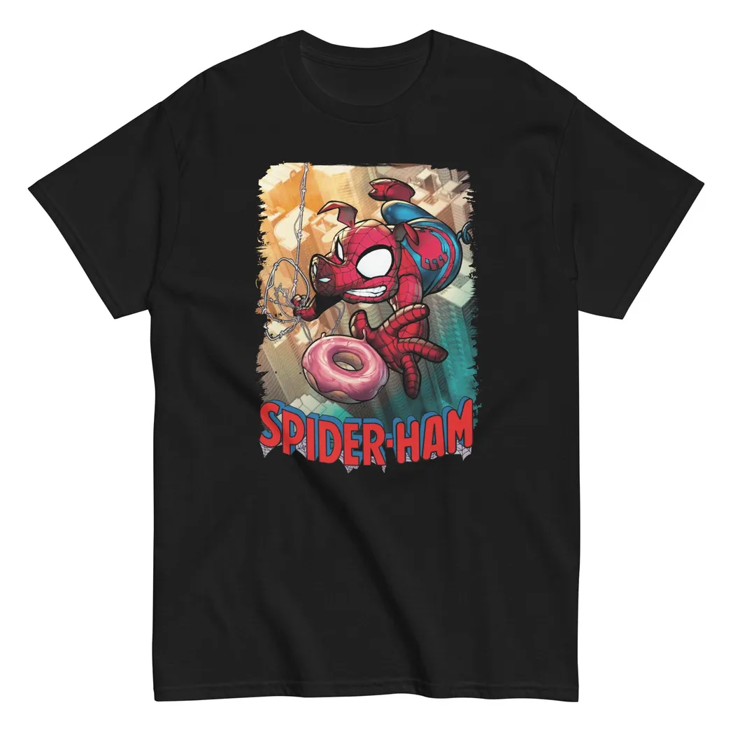 Spider Ham Animated Mens T-Shirt Black