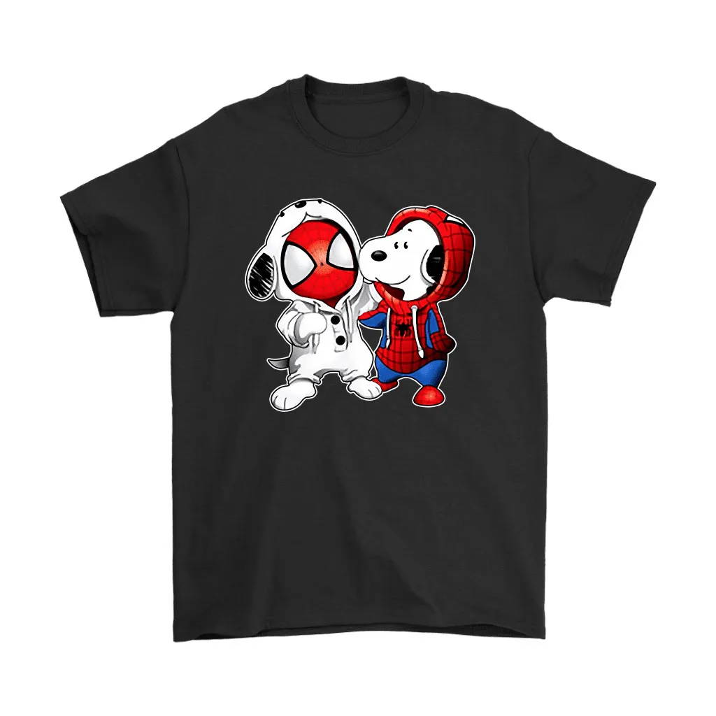 Spider-man And Snoopy Costumes Exchange Unisex T-Shirt, Hoodie, Sweatshirt