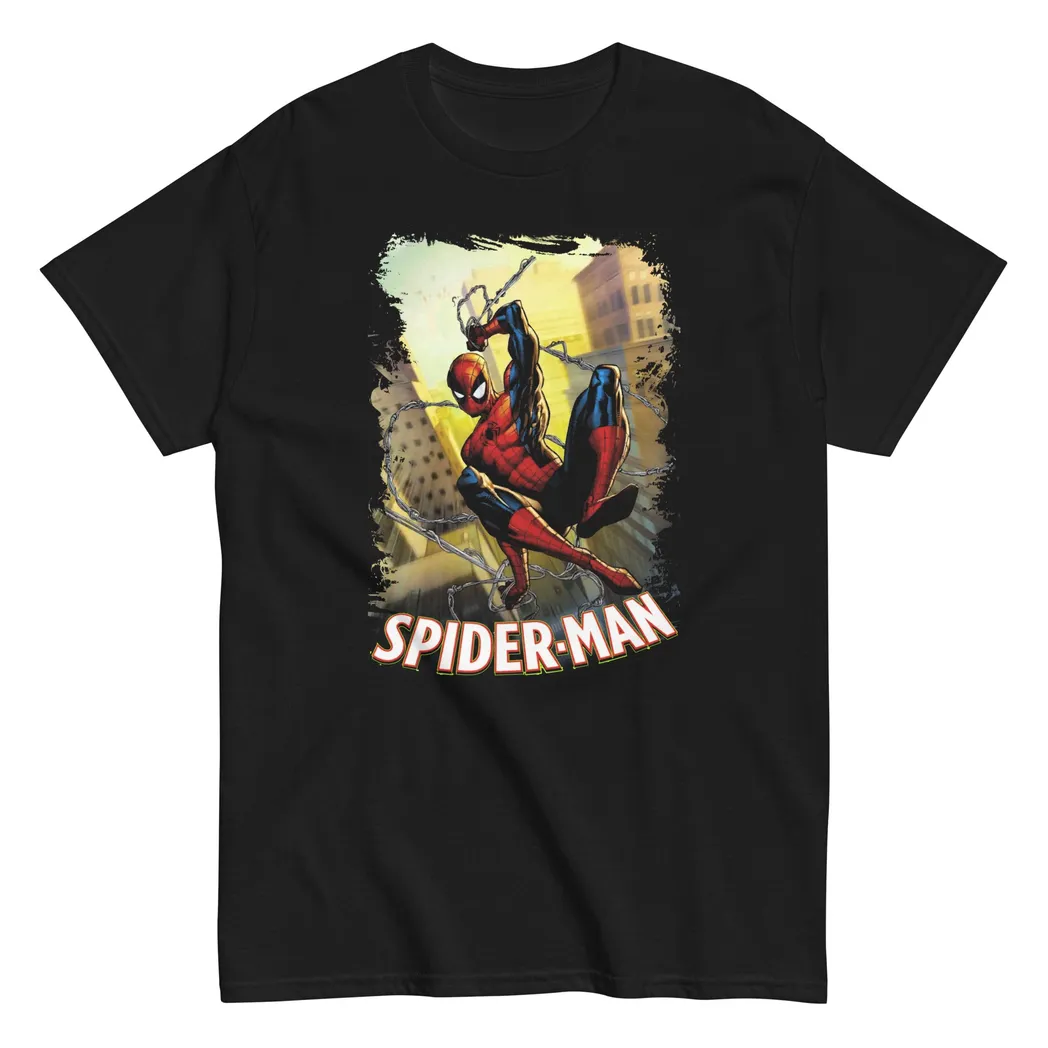Spider Man Animated Mens T-Shirt Black
