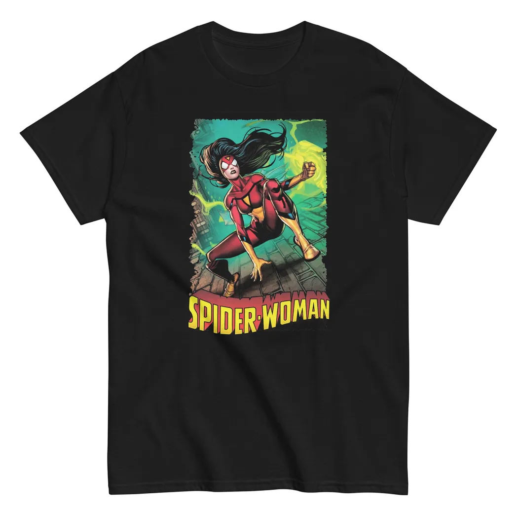 Spider Woman Animated Mens T-Shirt Black