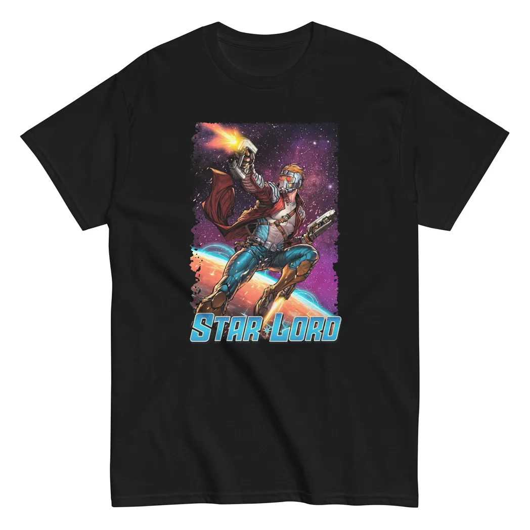 Star Lord Animated Mens T-Shirt Black