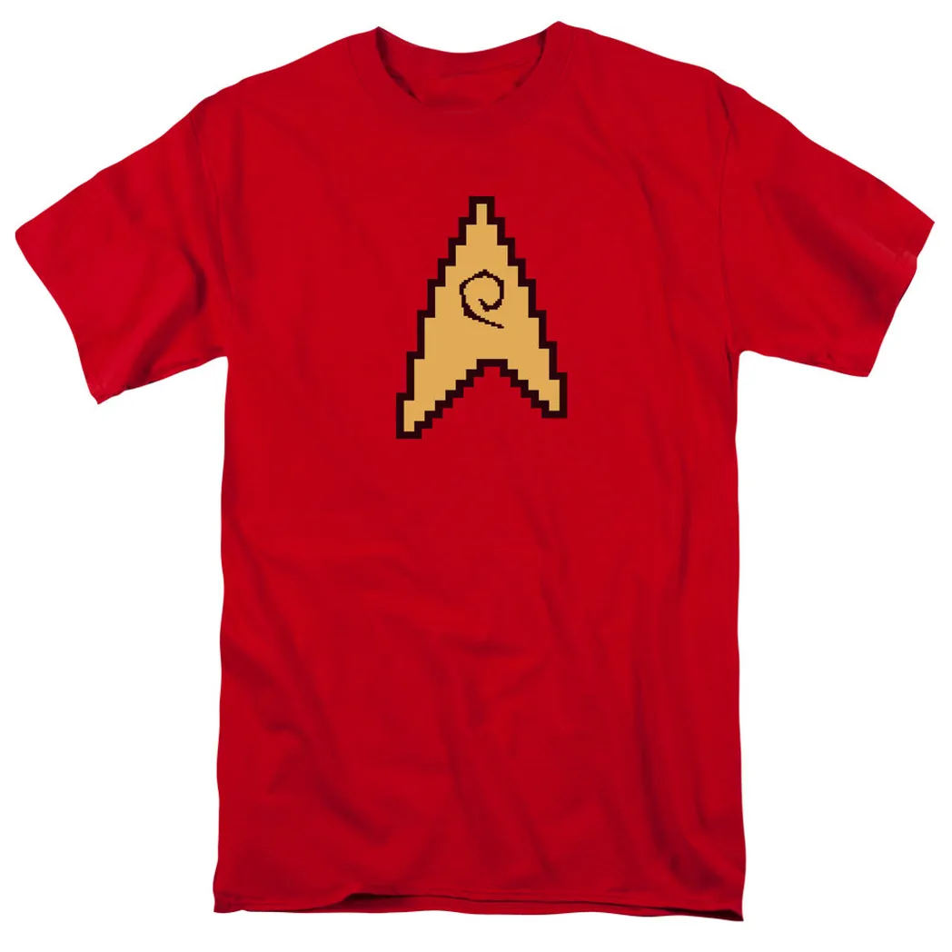 Star Trek 8 Bit Engineering Mens T Shirt Red