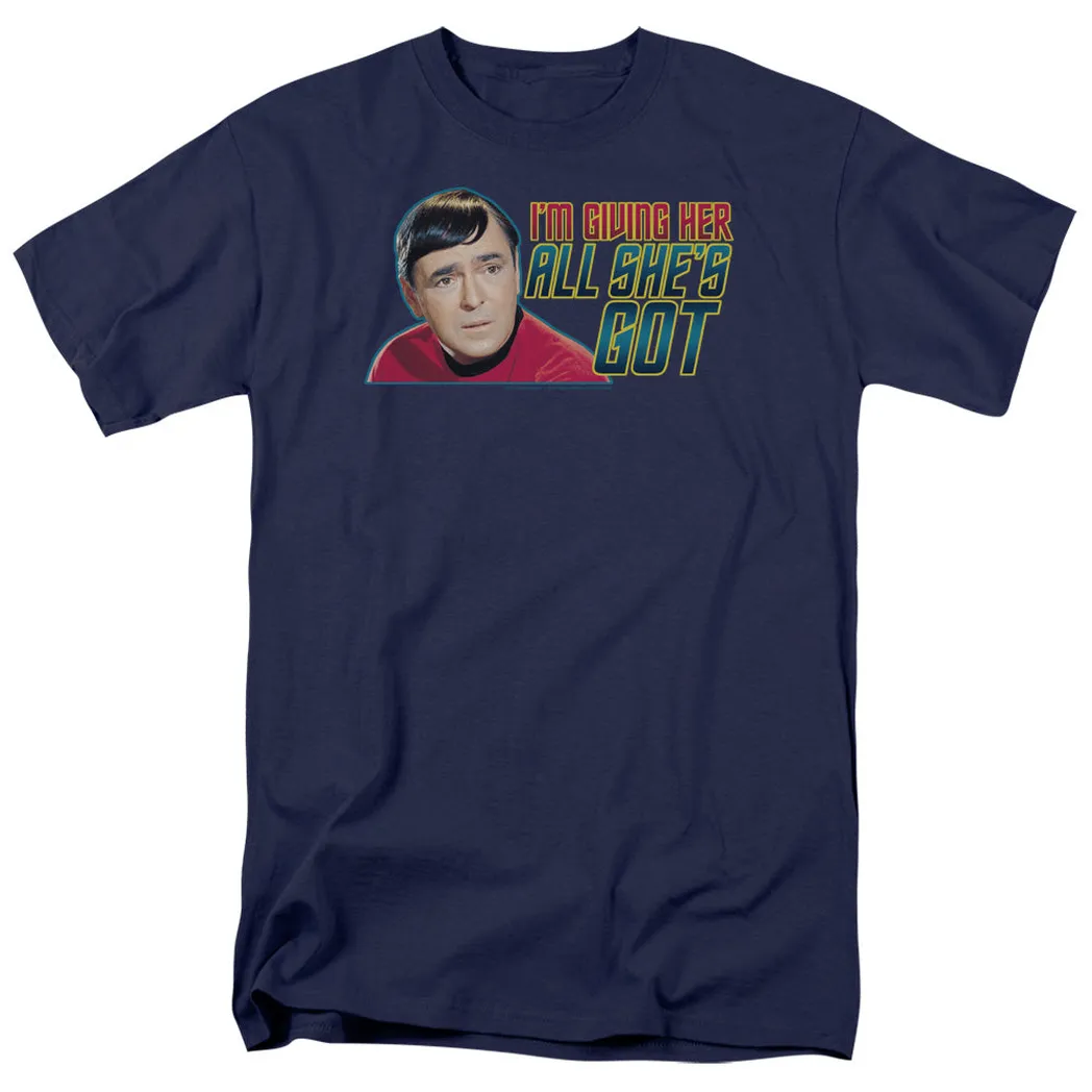 Star Trek All Shes Got Mens T Shirt Navy