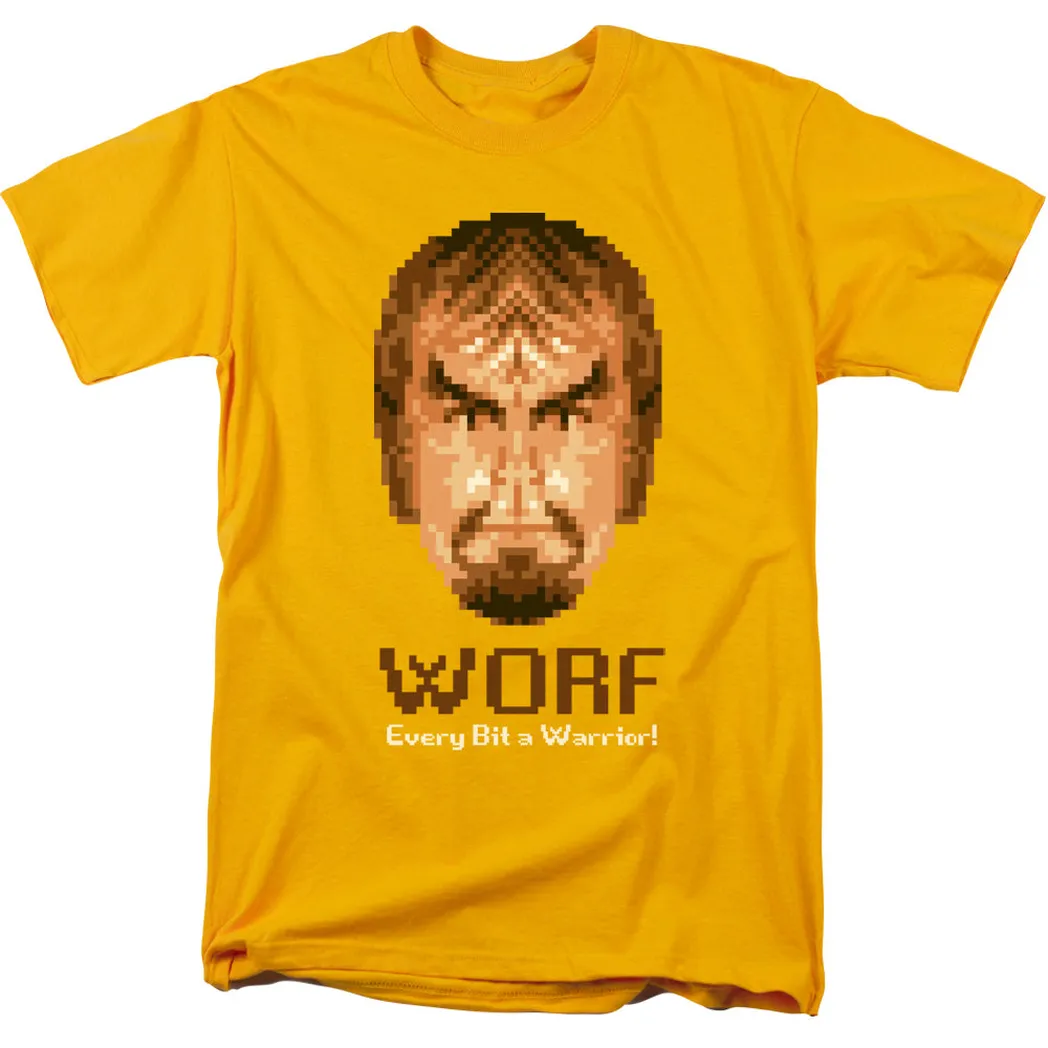 Star Trek Bit Warrior Mens T Shirt Gold