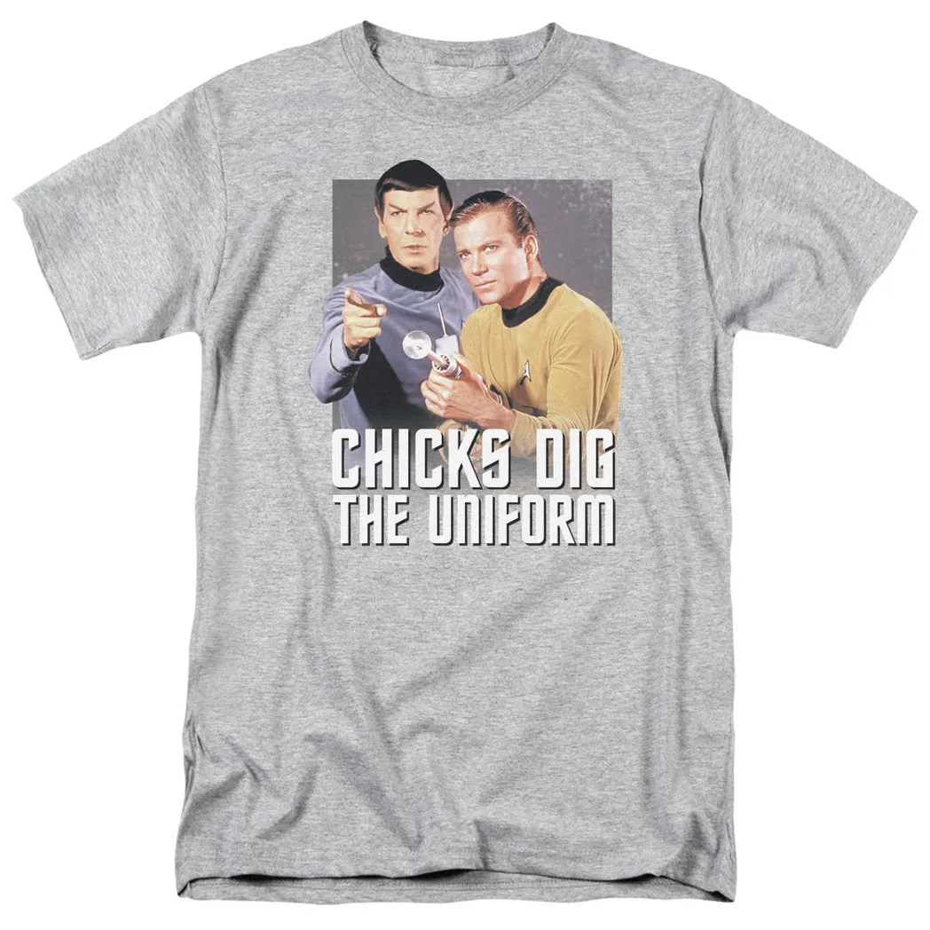 Star Trek Chicks Dig Mens T Shirt Athletic Heather