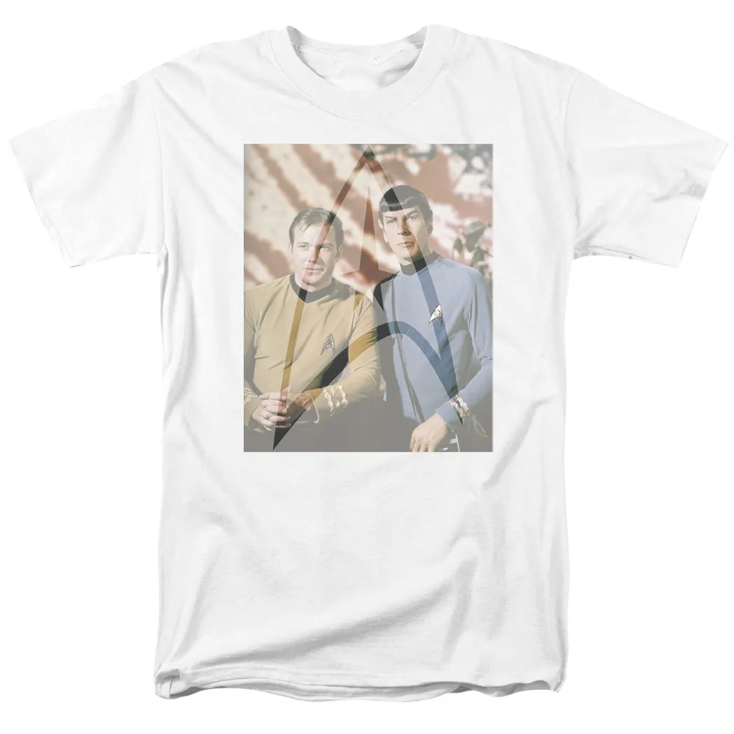 Star Trek Classic Duo Mens T Shirt White