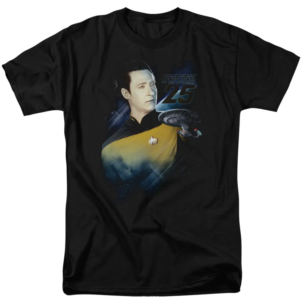 Star Trek Data 25th Mens T Shirt Black