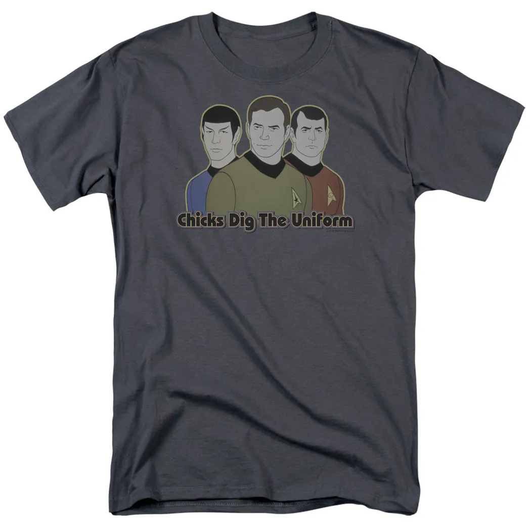 Star Trek Dig It Mens T Shirt Charcoal