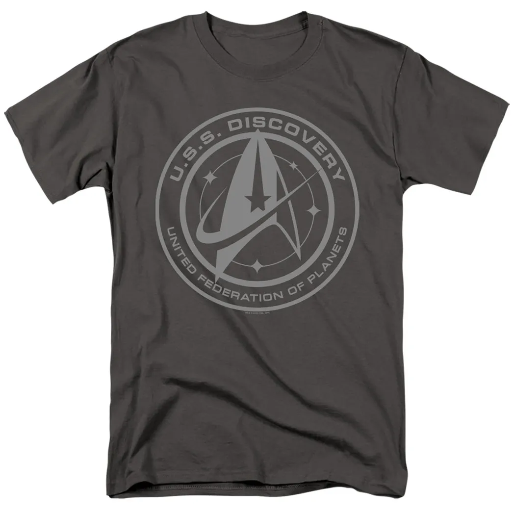 Star Trek Discovery Discovery CreStar Trek Mens T Shirt Charcoal