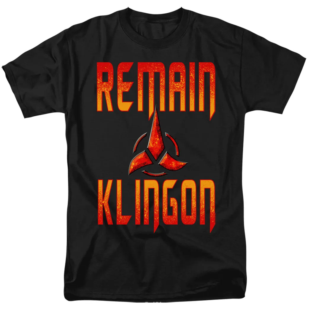 Star Trek Discovery Remain Klingon Mens T Shirt Black