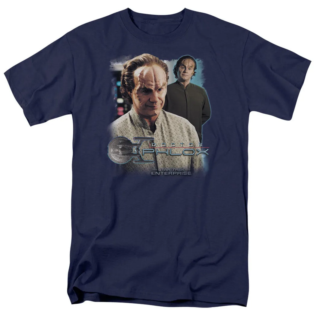 Star Trek Doctor Phlox Mens T Shirt Navy