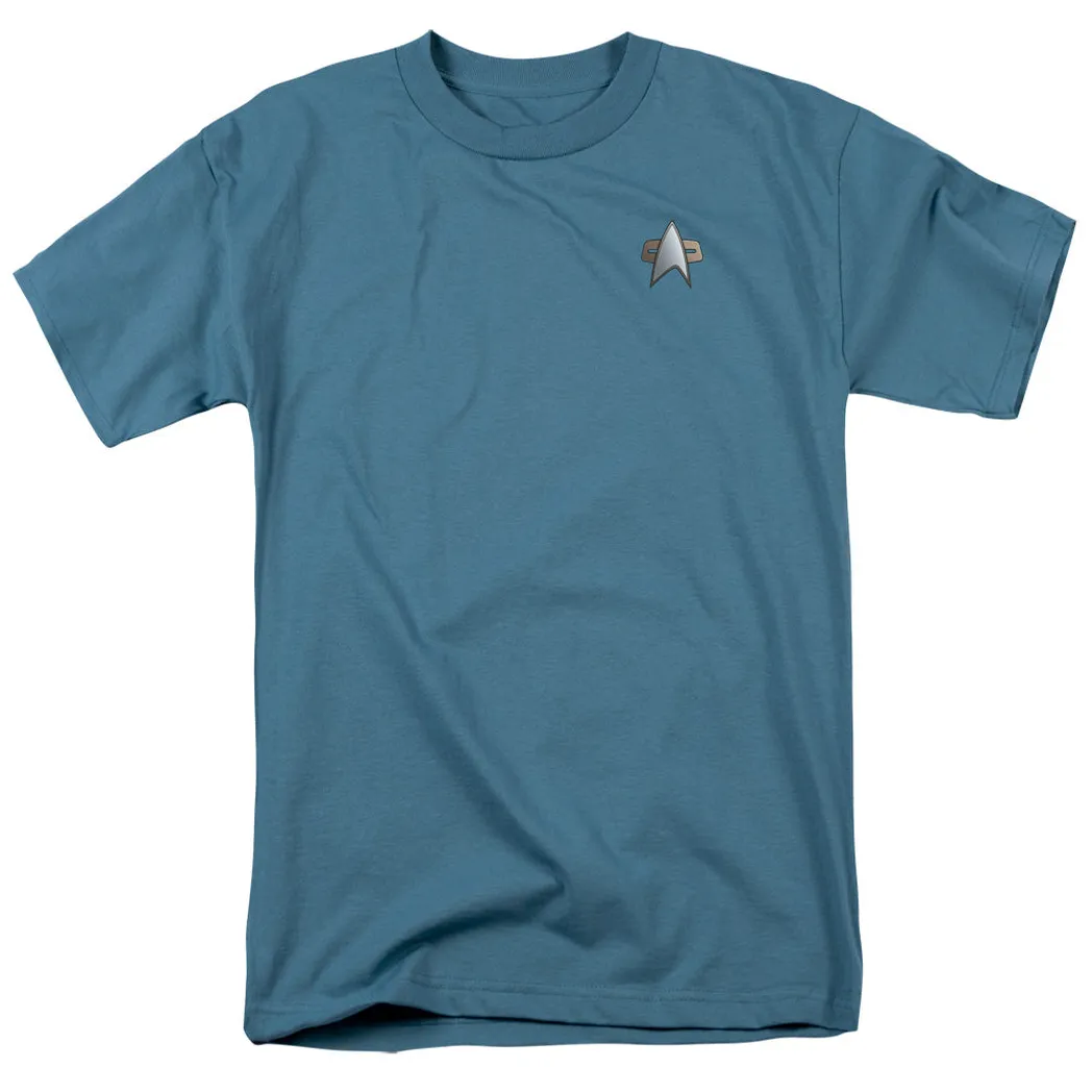 Star Trek Ds9 Science Emblem Mens T Shirt Slate