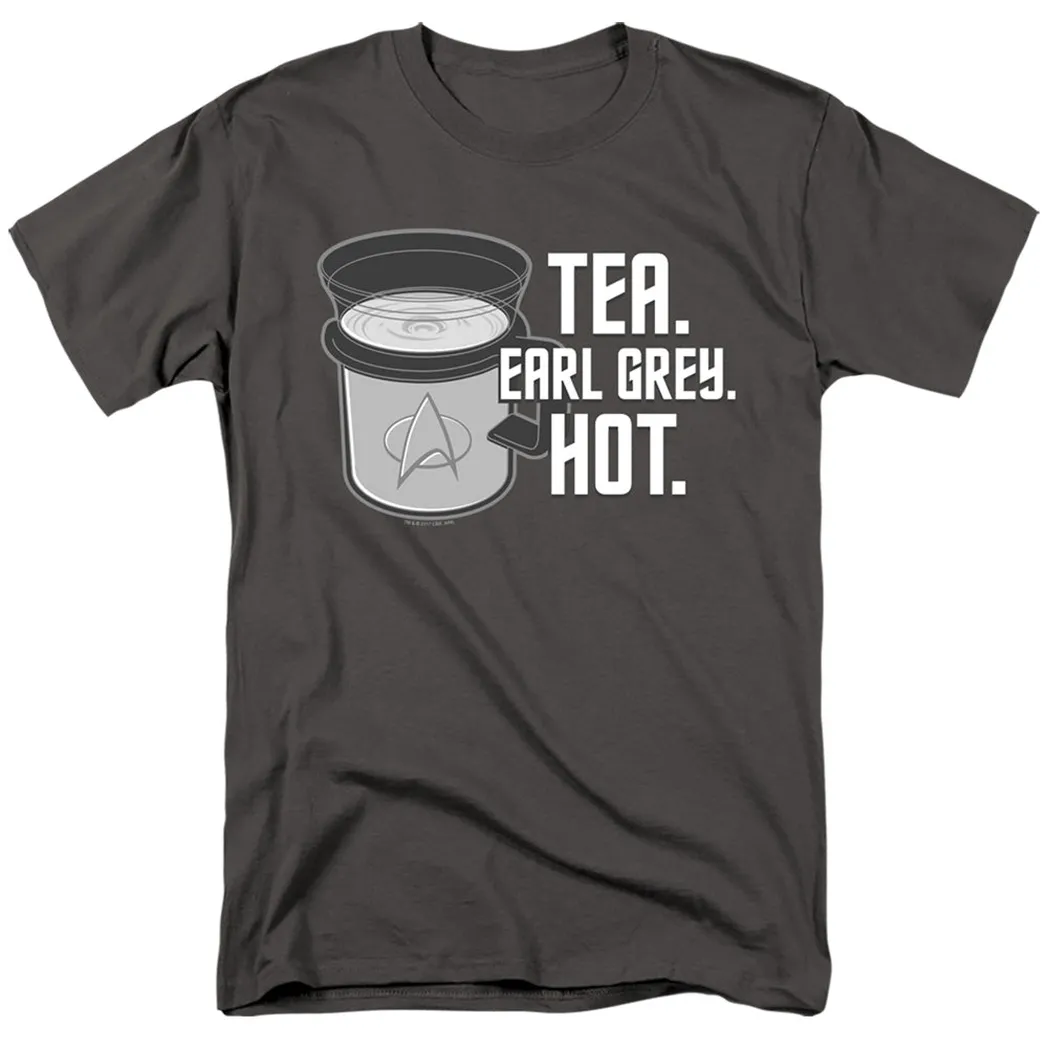 Star Trek Earl Grey Mens T Shirt Charcoal