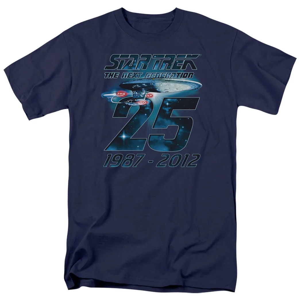 Star Trek Enterprise 25 Mens T Shirt Navy