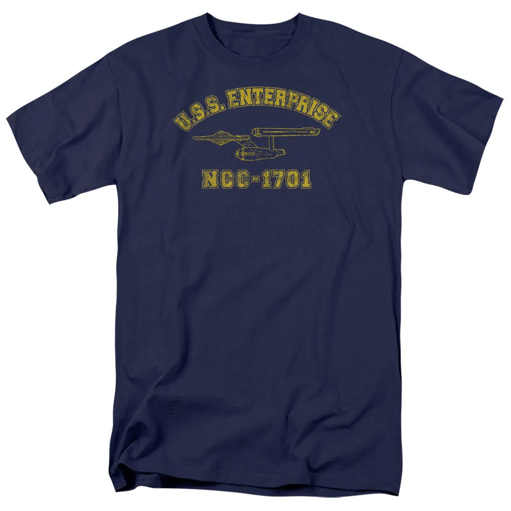 Star Trek Enterprise Athletic Mens T Shirt Navy