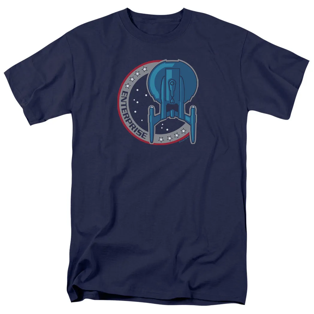 Star Trek Enterprise Patch Mens T Shirt Navy