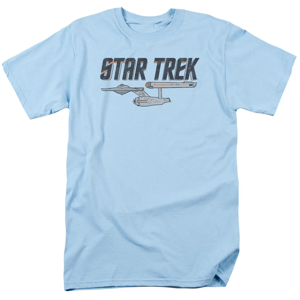 Star Trek Entreprise Logo Mens T Shirt Light Blue