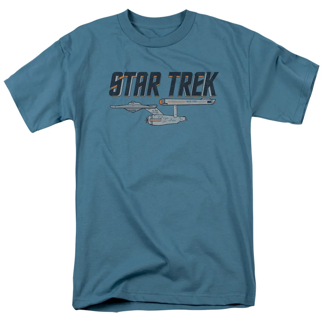 Star Trek Entreprise Logo Mens T Shirt Slate