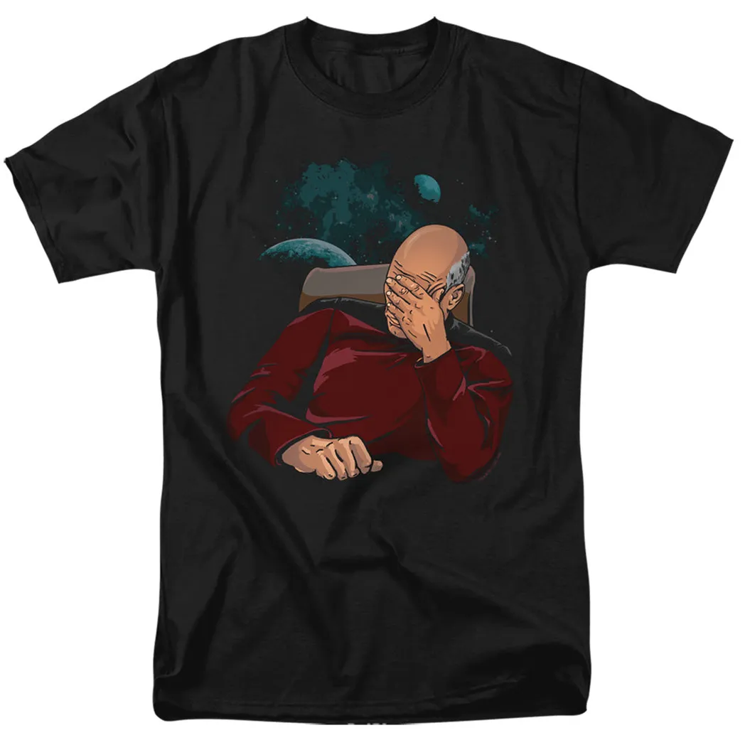 Star Trek Facepalm Mens T Shirt Black