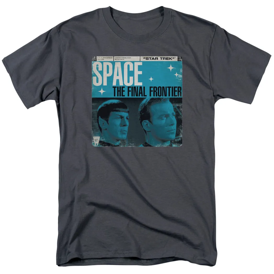 Star Trek Final Frontier Cover Mens T Shirt Charcoal