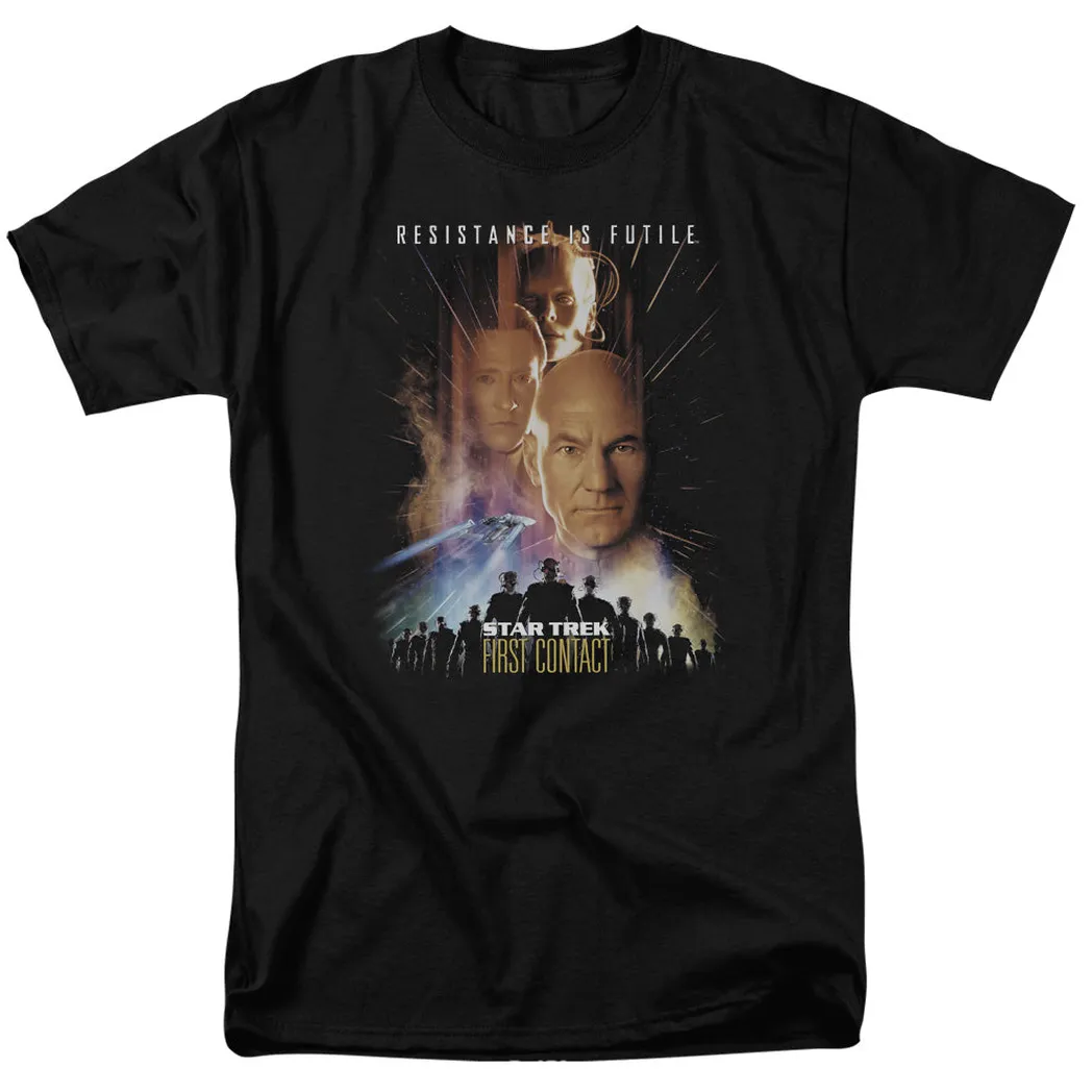 Star Trek FirStar Trek Contact(Movie) Mens T Shirt Black