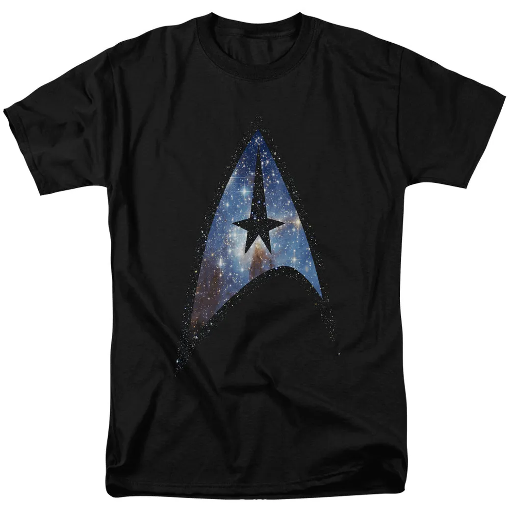 Star Trek Galactic Shield Mens T Shirt Black