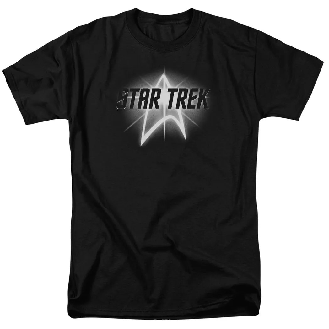 Star Trek Glow Logo Mens T Shirt Black