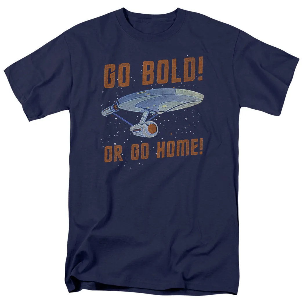 Star Trek Go Bold Mens T Shirt Navy