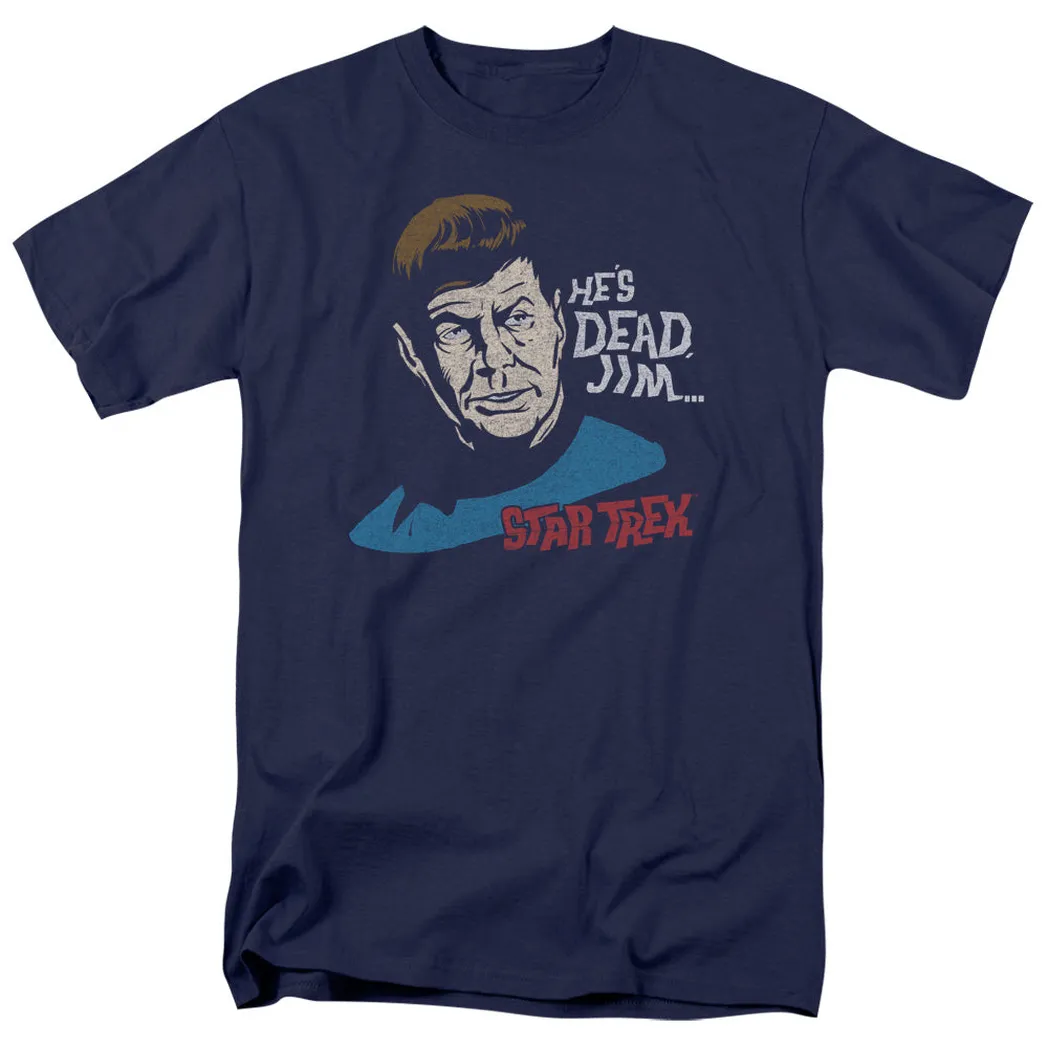 Star Trek Hes Dead Jim Mens T Shirt Navy