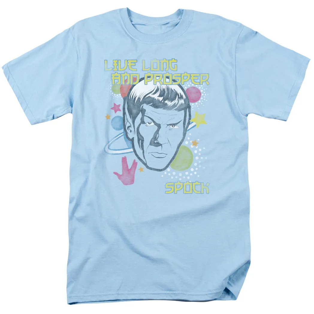 Star Trek Japansese Spock Mens T Shirt Light Blue